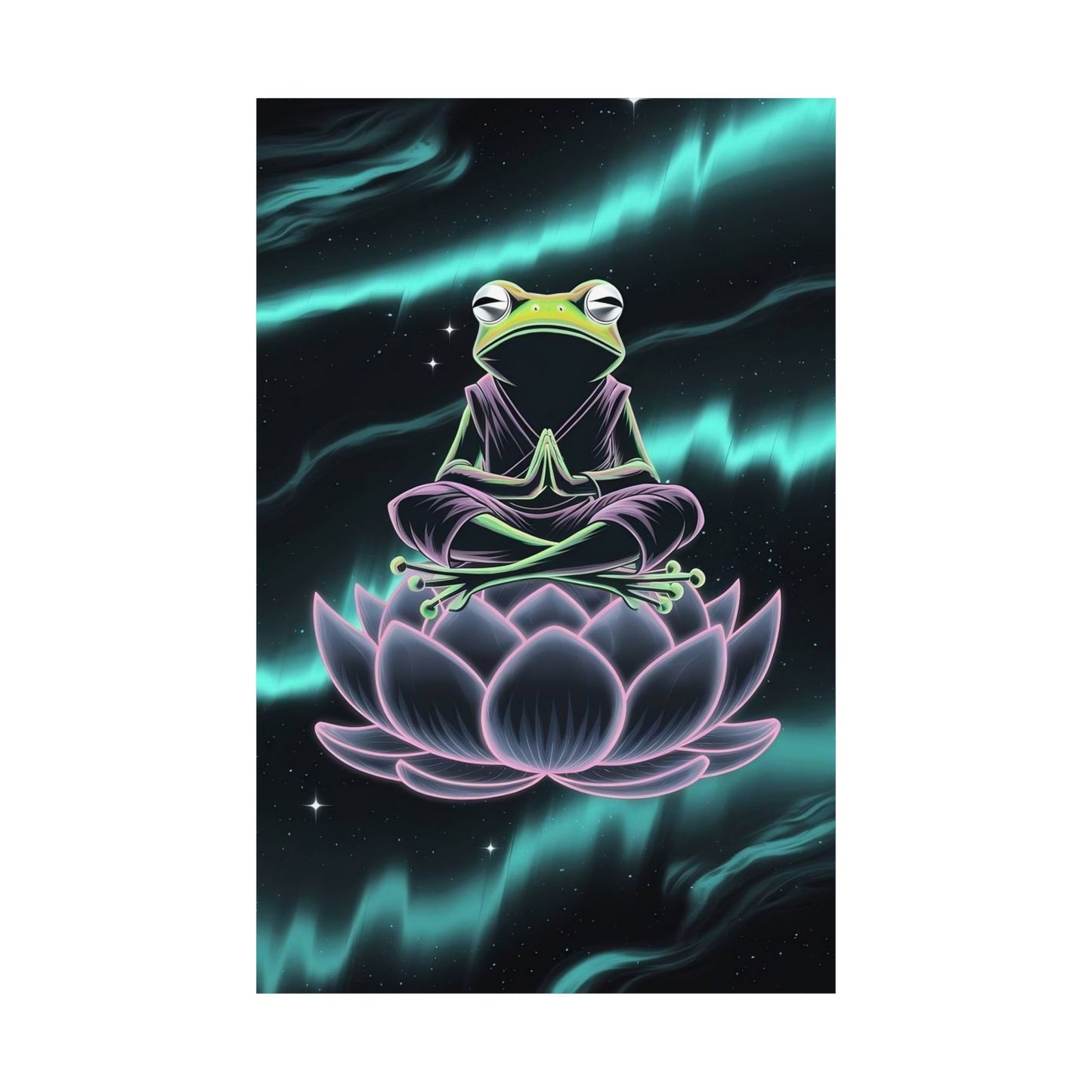 Psychedelic Frog, Mindfulness Art Poster, Matte Vertical Wall Decor, Wall Art, Gift