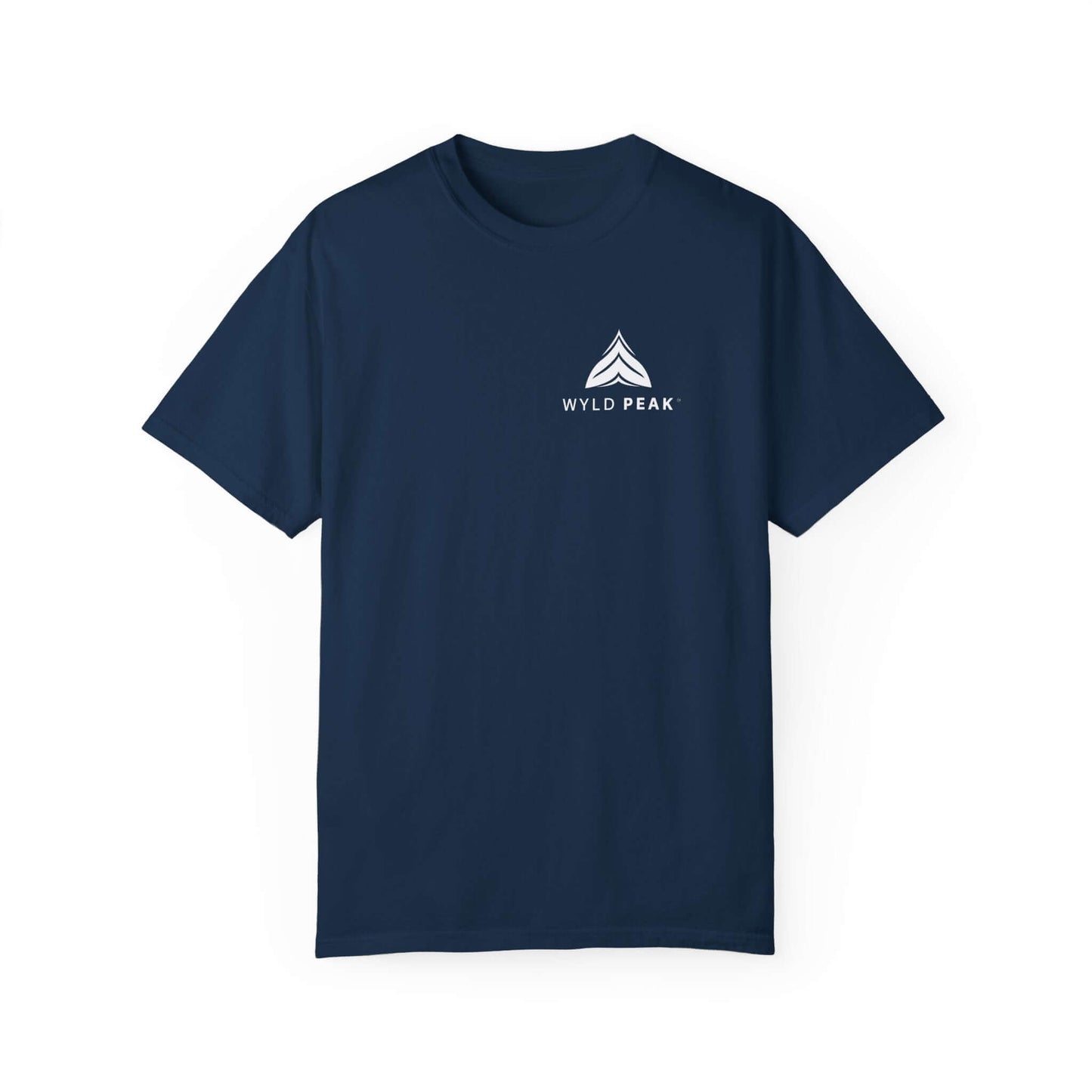 Everyday women’s cotton t-shirt with a small logo, tailored for the outdoors lifestyle in navy.