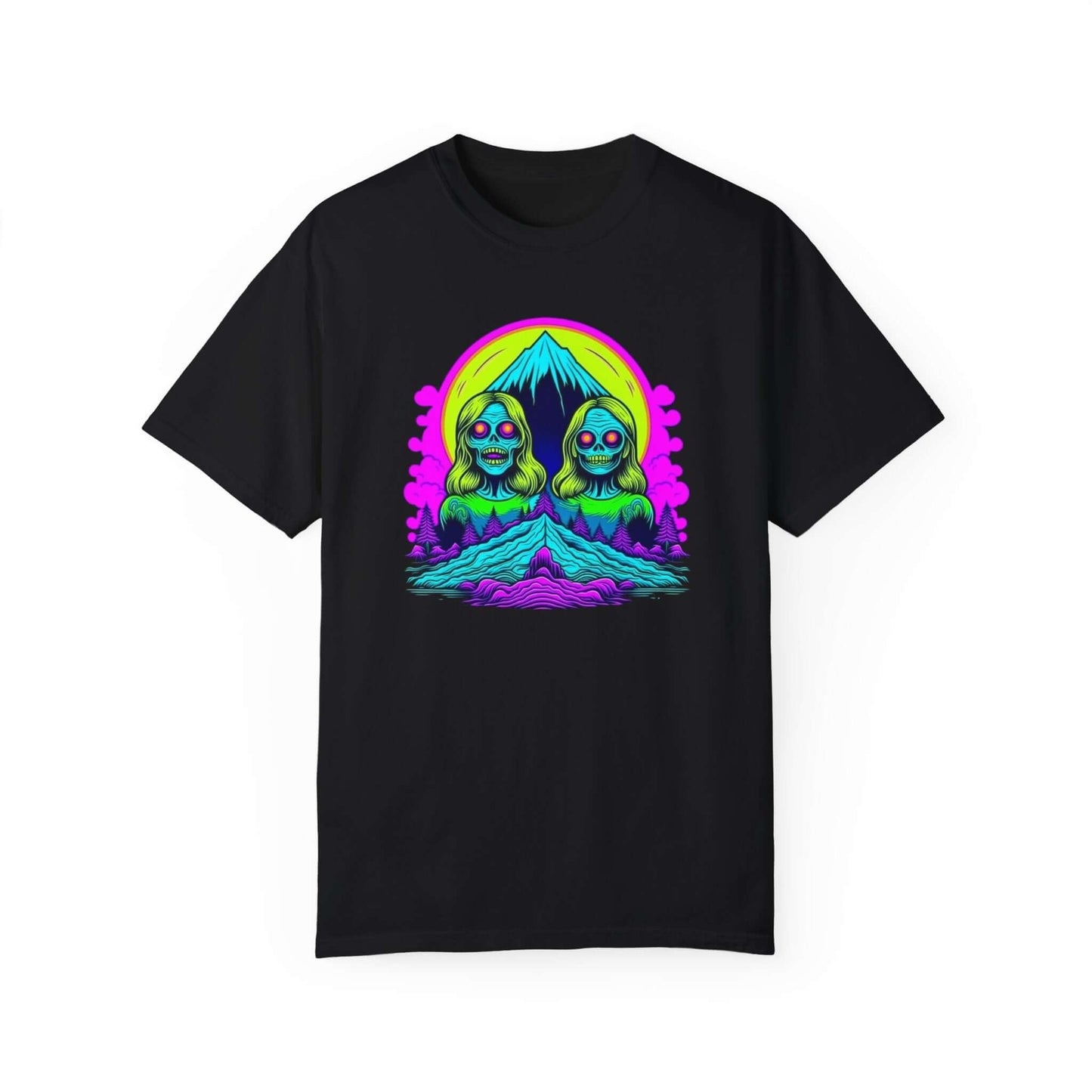 Ringspun cotton women’s t-shirt with a fierce zombie graphic for bold streetwear looks in black.