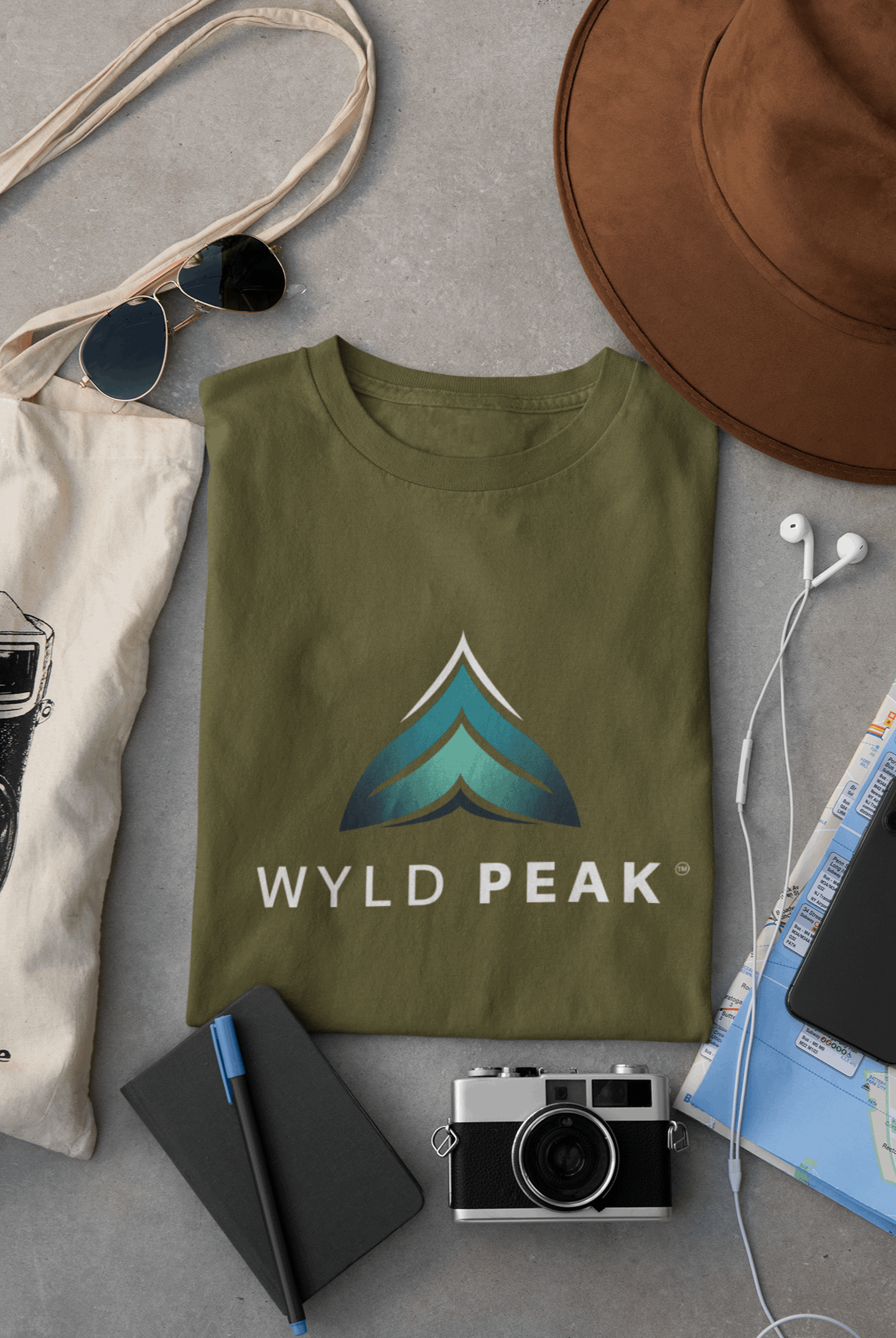 Branded Men's Organic Cotton T-Shirt – Minimalist Sustainable Outdoor Tee