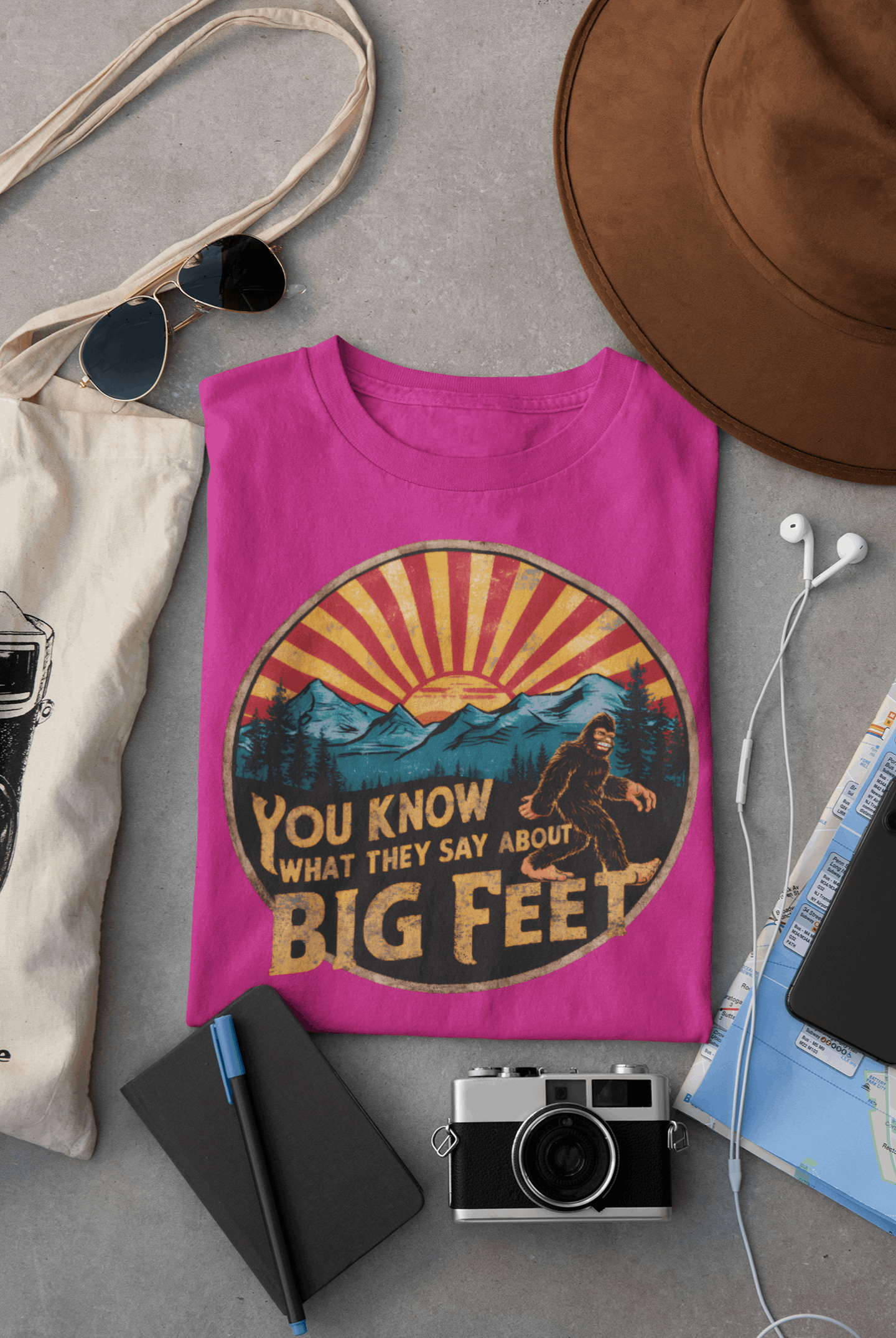 Bigfoot Women's Organic Cotton T-Shirt – Adventure-Inspired Outdoor Tee