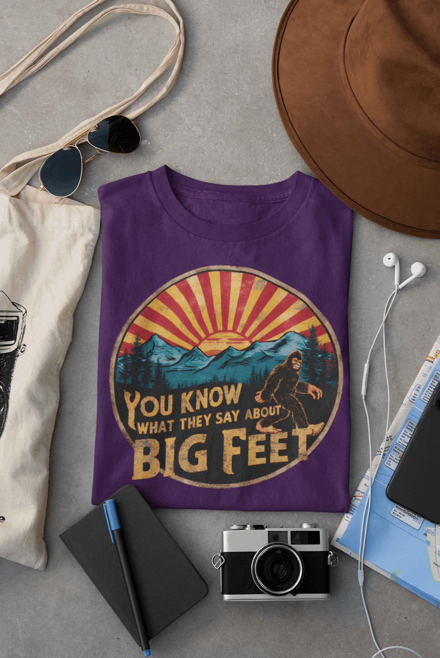 Bigfoot Women's Organic Cotton T-Shirt – Adventure-Inspired Outdoor Tee