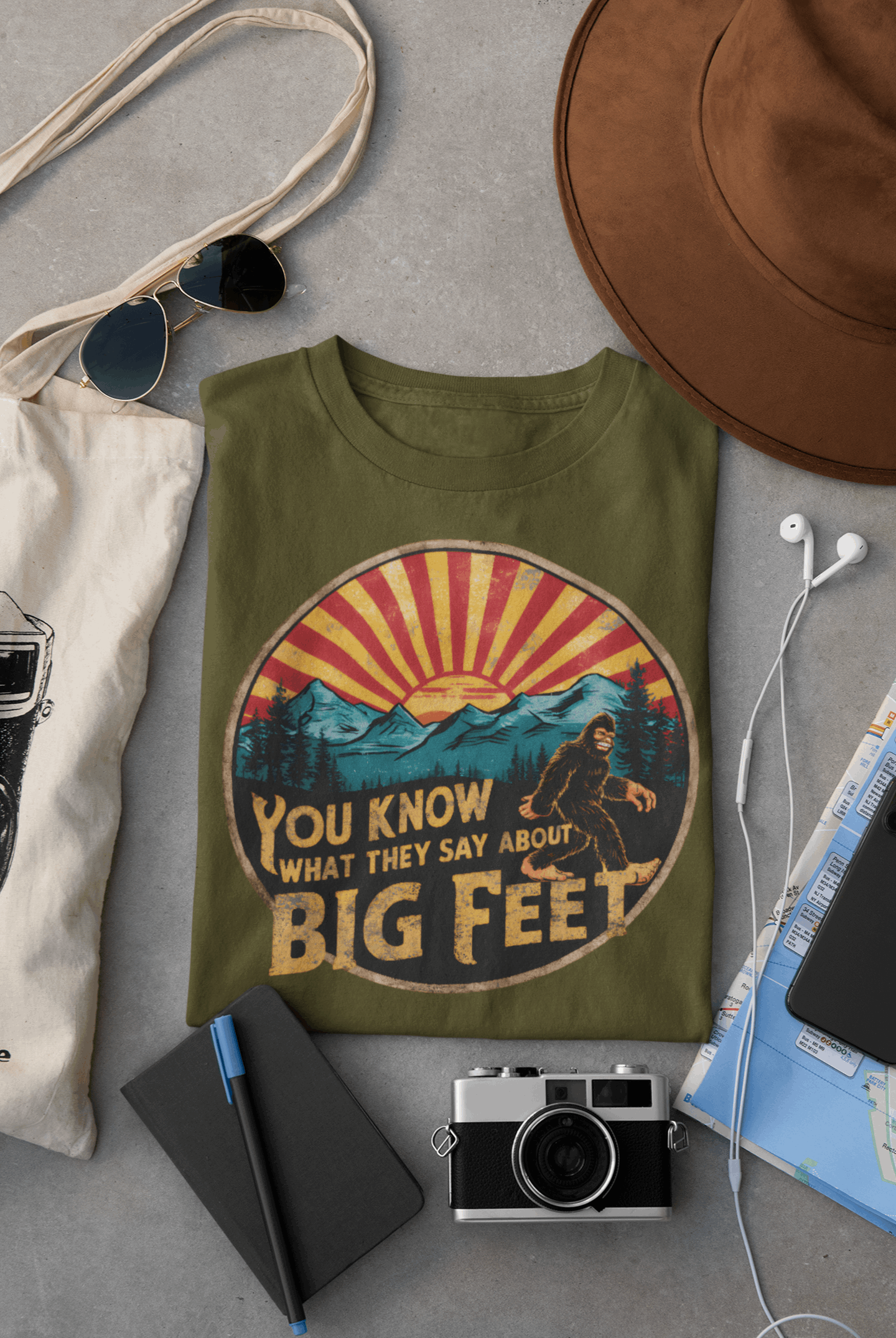 Bigfoot Women's Organic Cotton T-Shirt – Adventure-Inspired Outdoor Tee