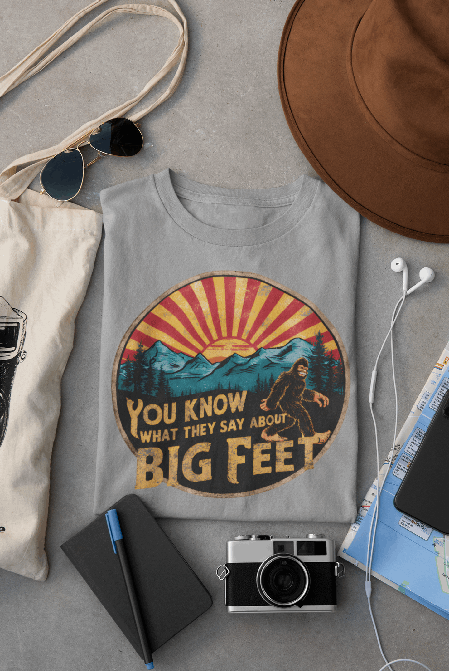 Bigfoot Women's Organic Cotton T-Shirt – Adventure-Inspired Outdoor Tee