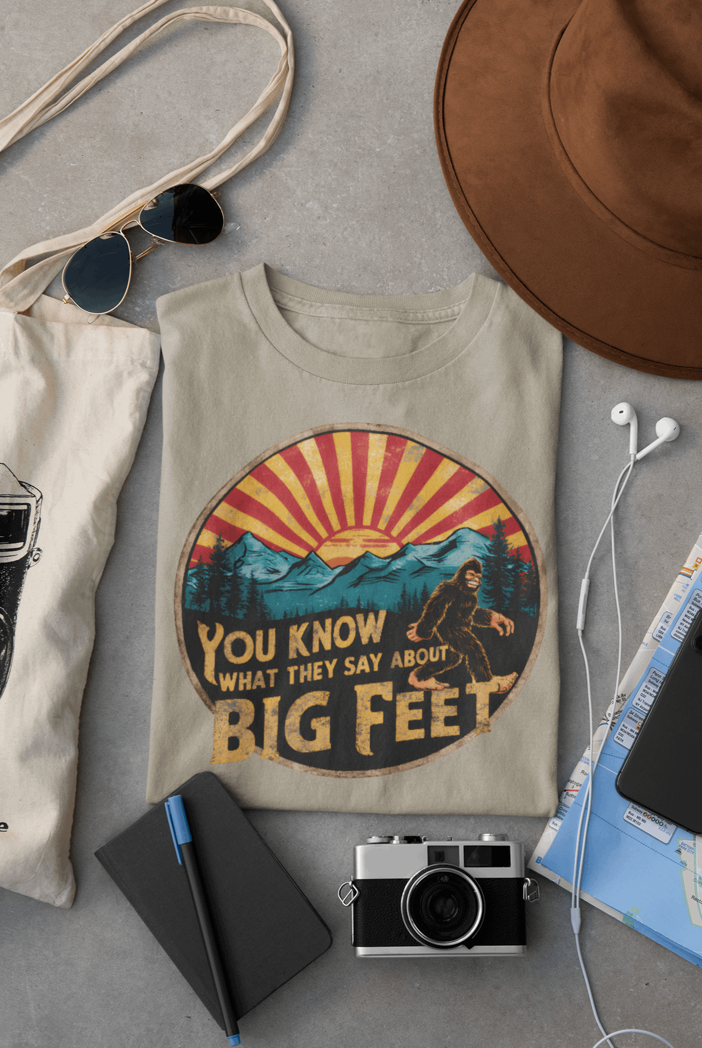 Bigfoot Women's Organic Cotton T-Shirt – Adventure-Inspired Outdoor Tee