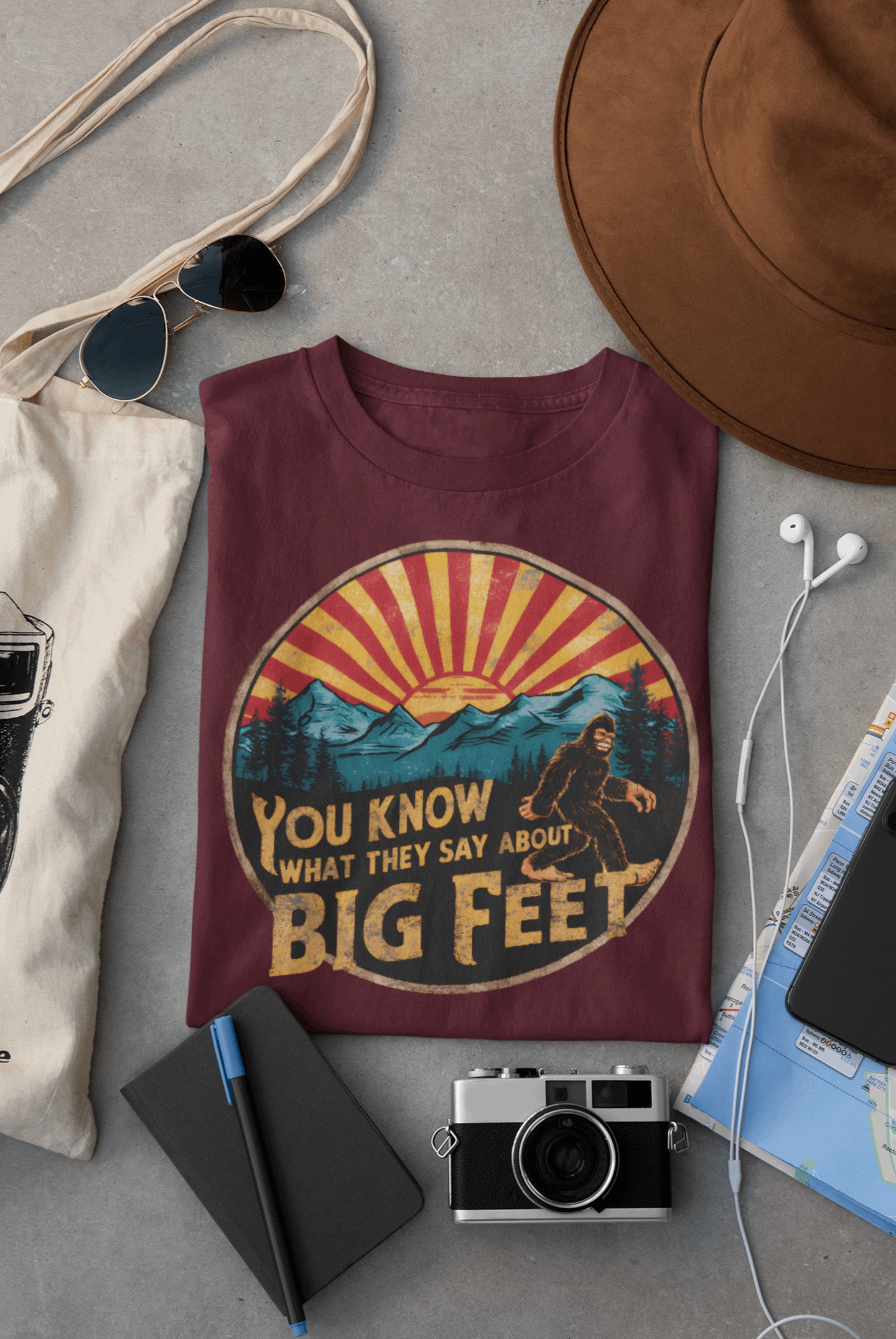Bigfoot Women's Organic Cotton T-Shirt – Adventure-Inspired Outdoor Tee