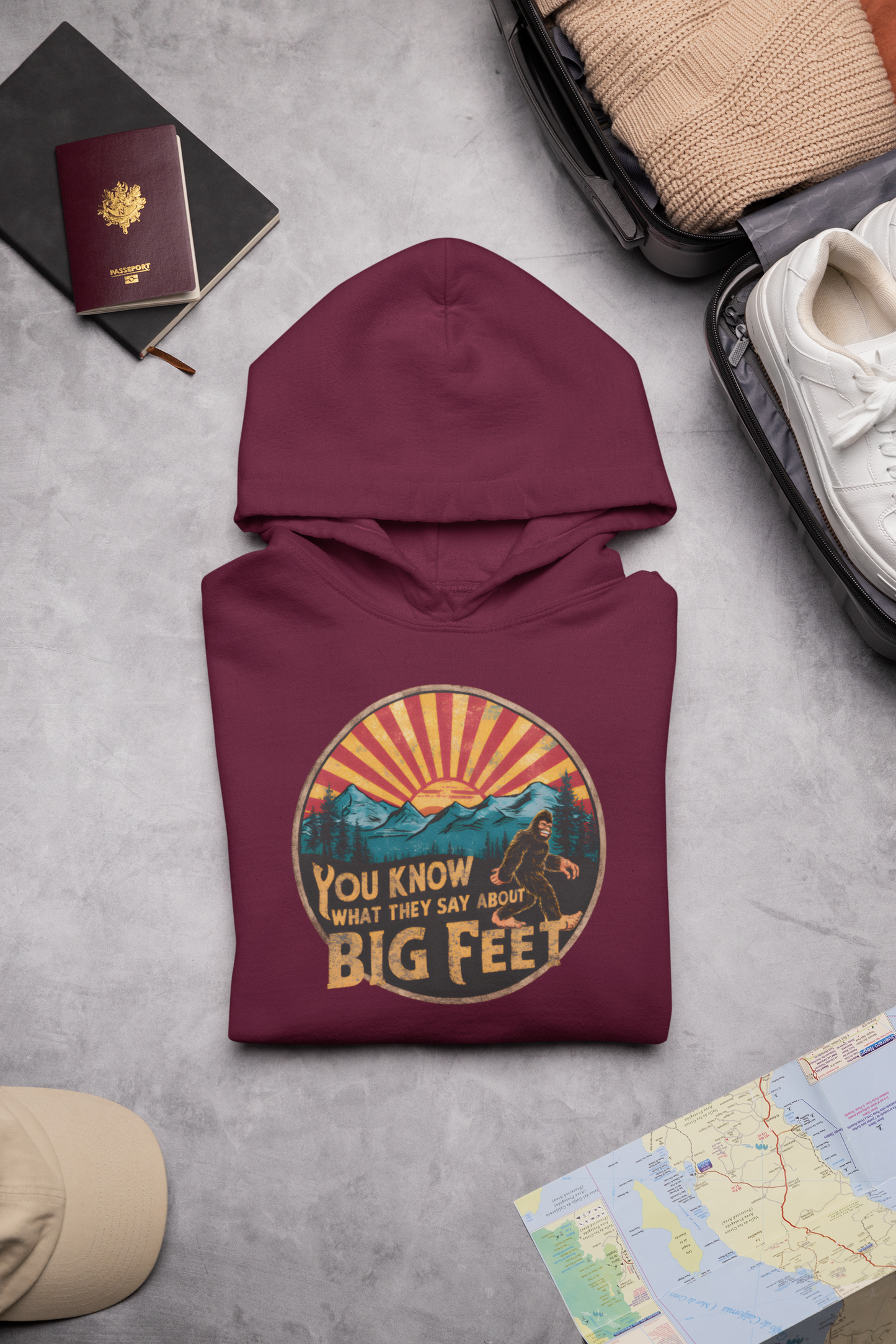 Bigfoot Hoodie – Cozy Outdoor Sweatshirt for Hikers & Adventure Seekers