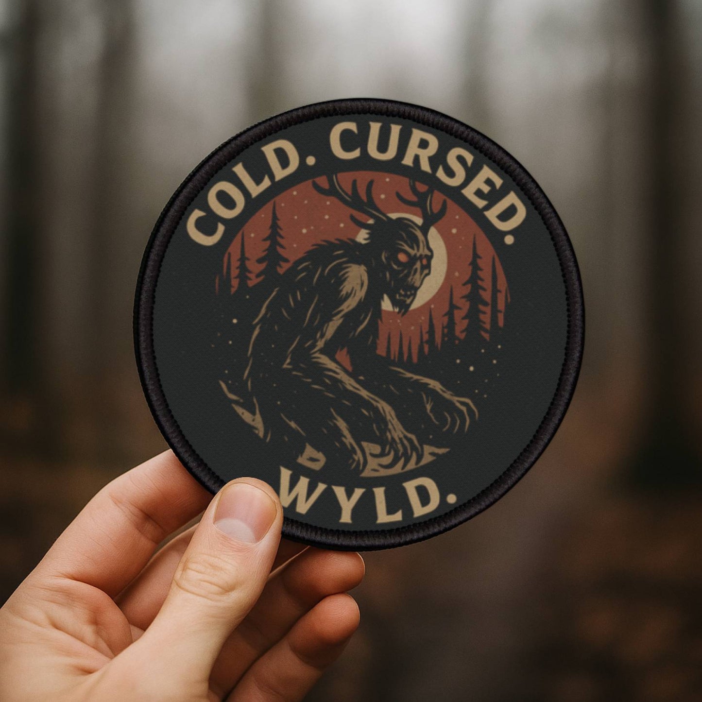 Do Not Feed the Wendigo – 3 Inch Iron On Patch for Survival Horror Patch for Backpacks, Jackets & Regret