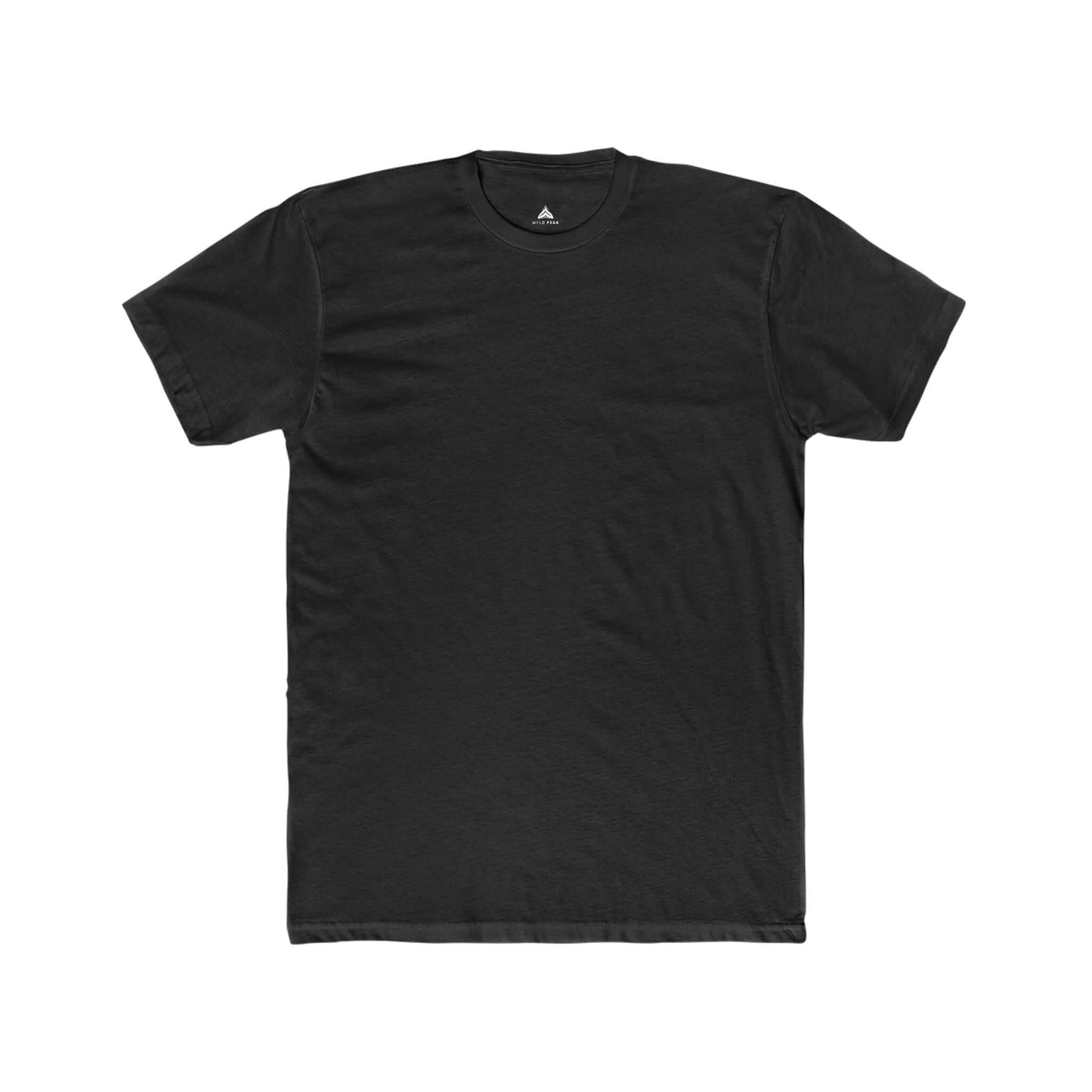 Everyday plain men's black t-shirt tee made with premium cotton, a wardrobe staple for fitness and relaxation.