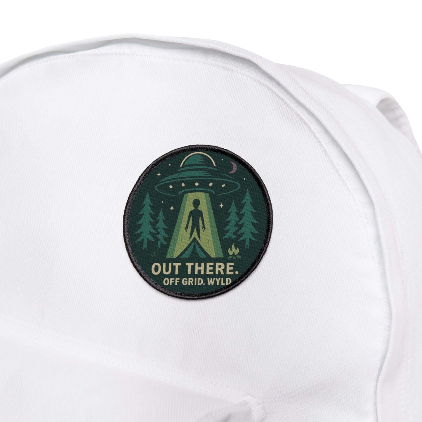 Beam Me Out, I Forgot the Bug Spray – 3-Inch Wyld Iron on Patch for Outdoor Escapists