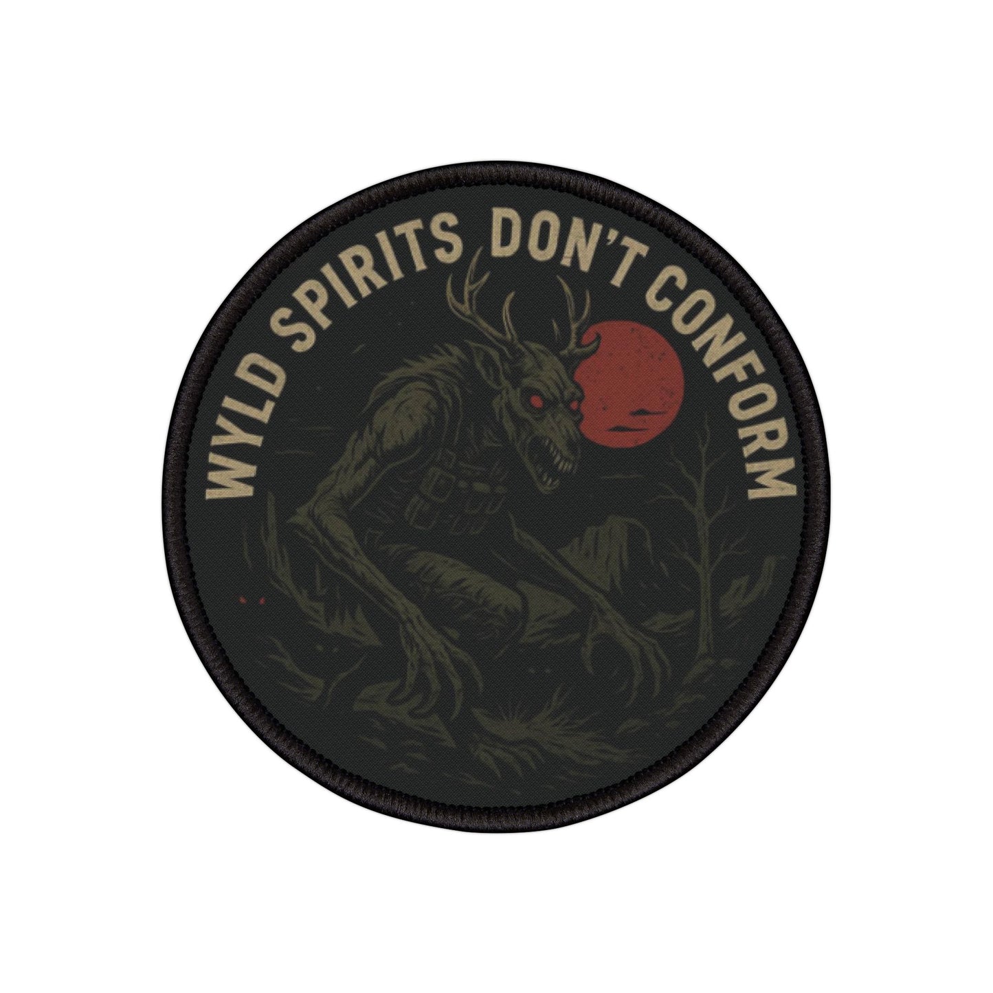 Don’t Pet the Skinwalker – 3-Inch Wyld Iron on Patch for Jackets, Backpacks, Hiking Gear