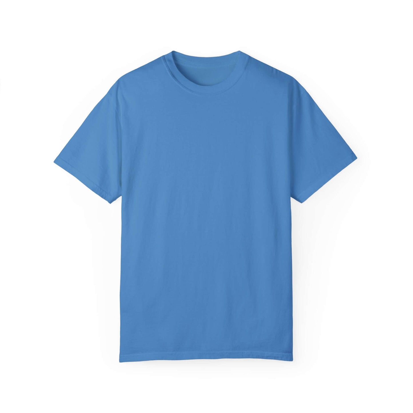 Breathable women’s plain t-shirt in soft ringspun cotton, ideal for warm weather in blue.
