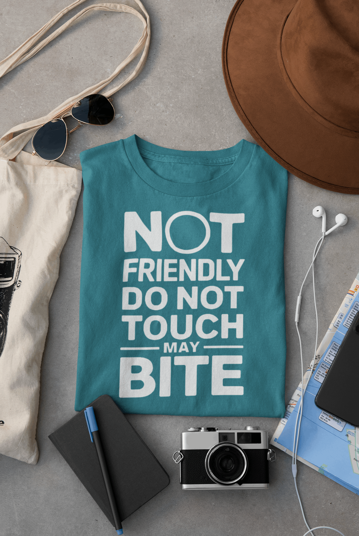 Not Friendly Men's Organic Cotton Hiking T-Shirt – Bold Eco Tee