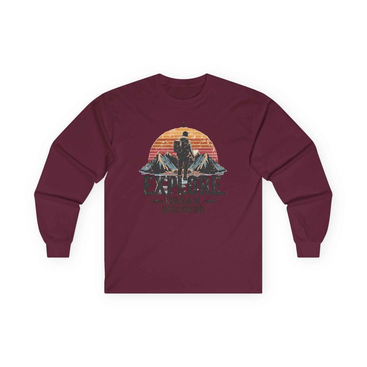 Explorer Ultra Cotton Long Sleeve Tee – Rugged Adventure Shirt for Year-Round Comfort