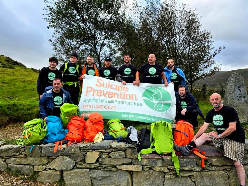 FatHikeMike and hiking group on Helvellyn trail raising funds for the Jade L Roberts Project—UK mental health awareness hike