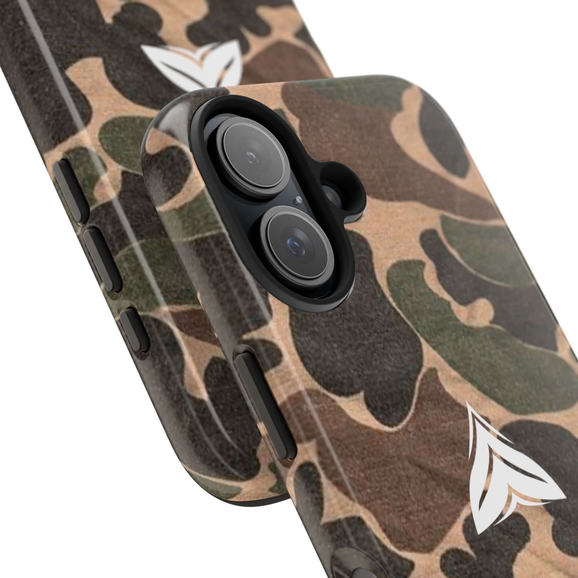 Everyday camo phone case, rugged and reliable, inspired by military designs, ideal for outdoor activities