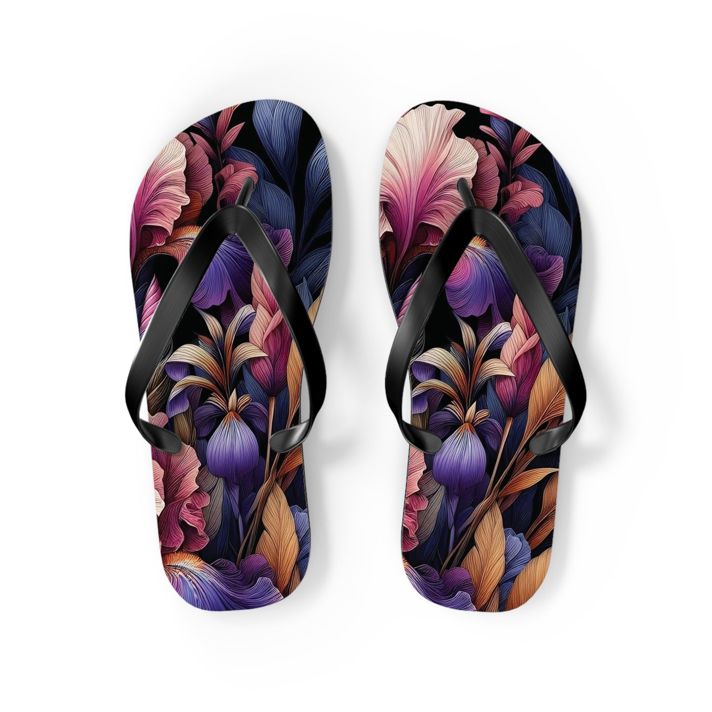 Fleur de lis Floral Flip Flops