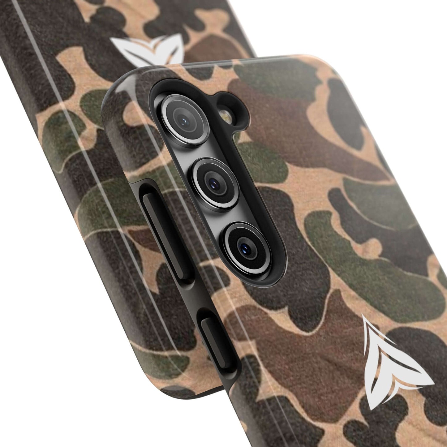 Outdoor camo phone case, tactical and durable, inspired by classic military styles, made in the USA