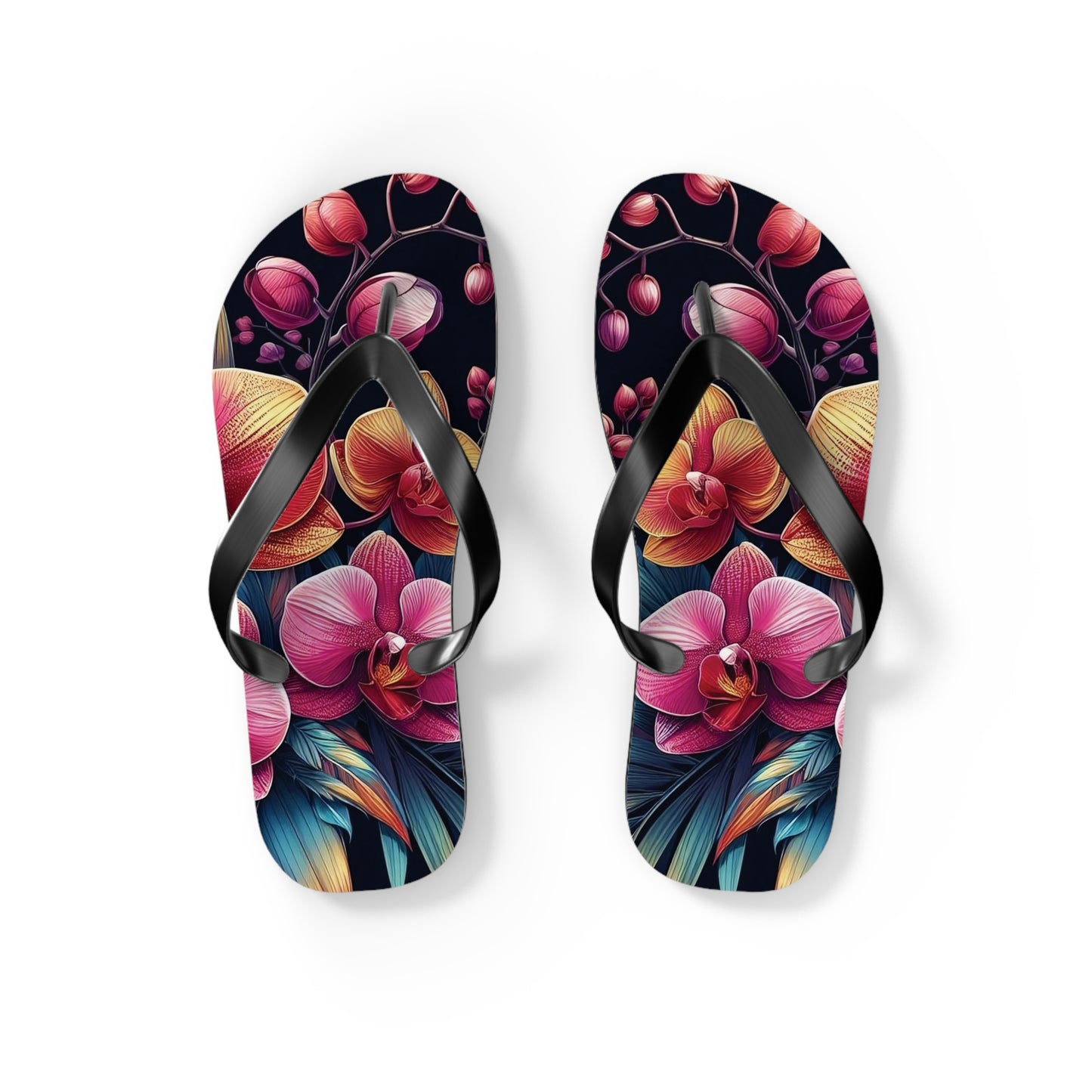 Orchid Floral Flip Flops