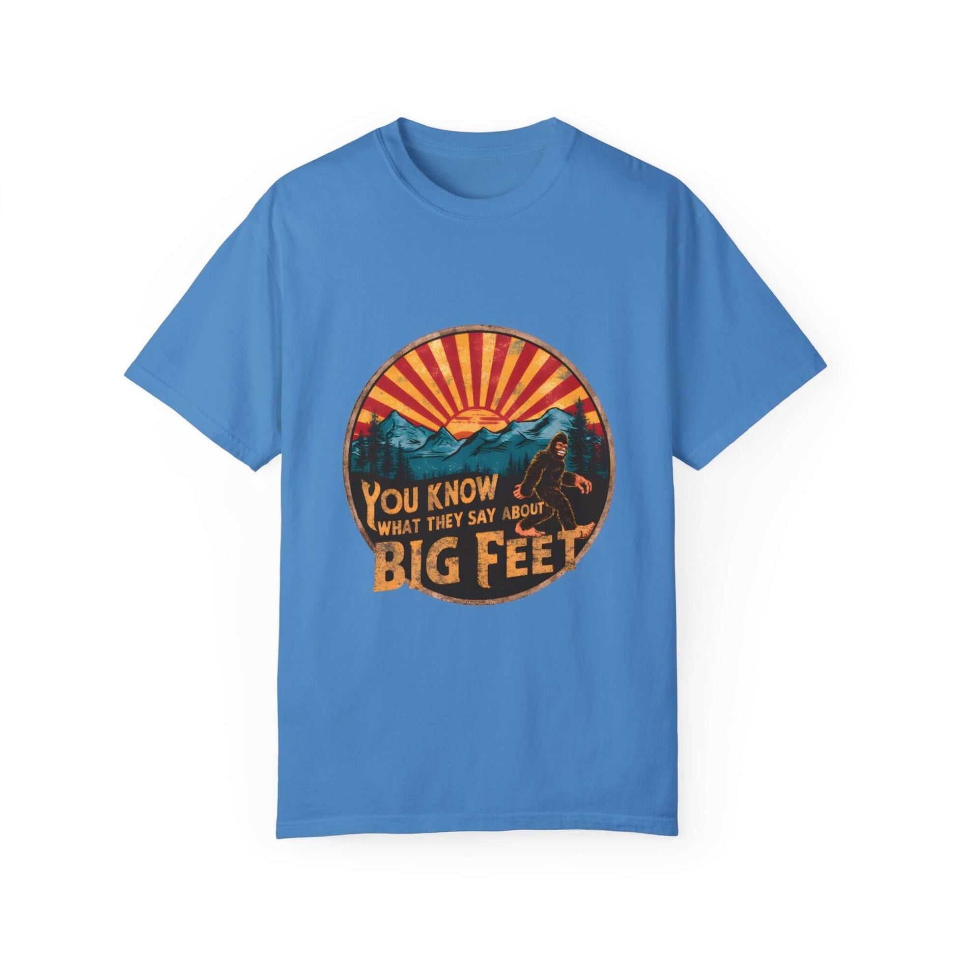 Outdoor-inspired Bigfoot Sasquatch women’s t-shirt, great for exploring trails.