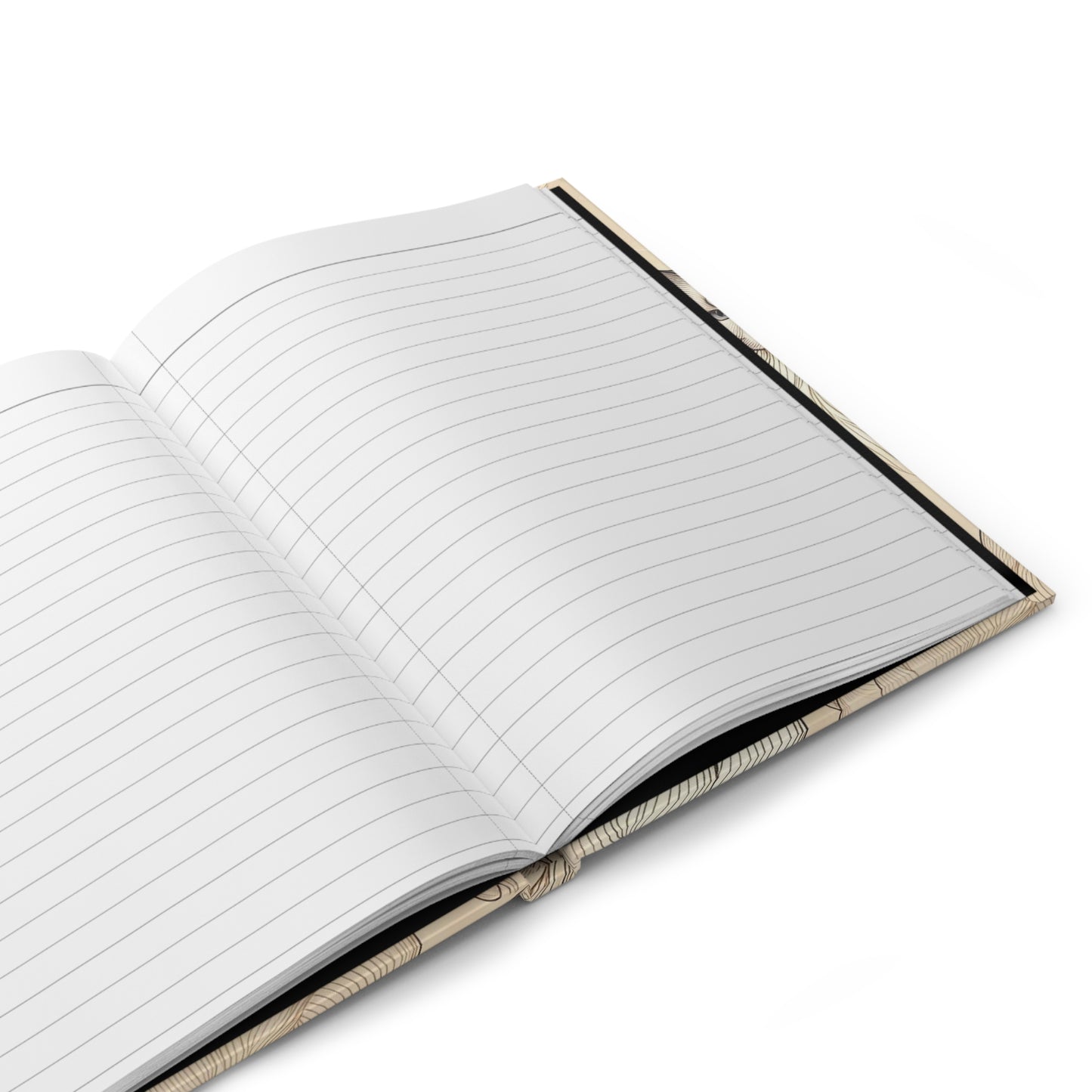 Modern Feline Line-Art Sketch Hardcover Journal – 150 Lined Pages, Cute Notebook for Journaling, Planning | Gift-Ready