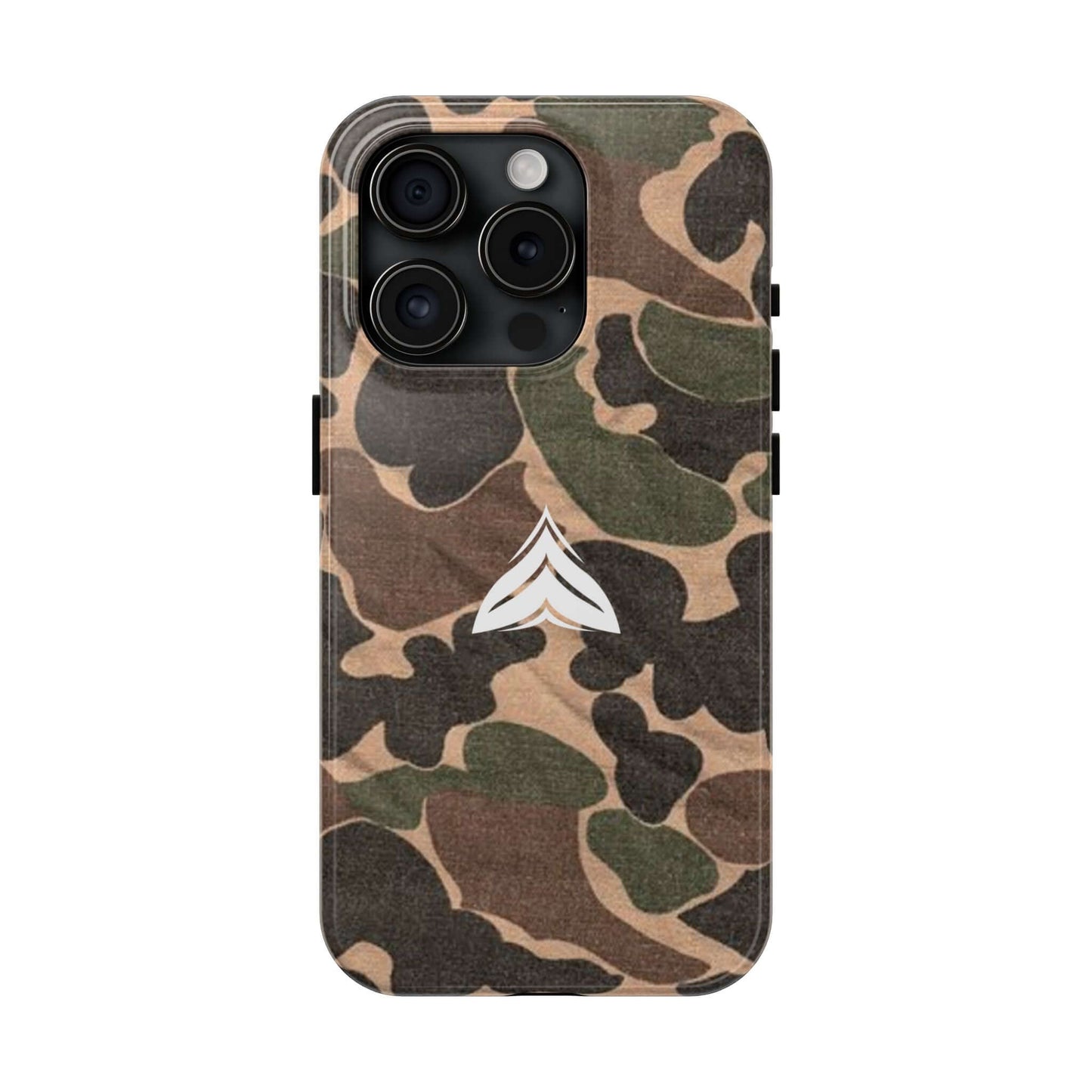 All-weather camouflage phone case, perfect for field use, outdoor lifestyle, and patriotic style