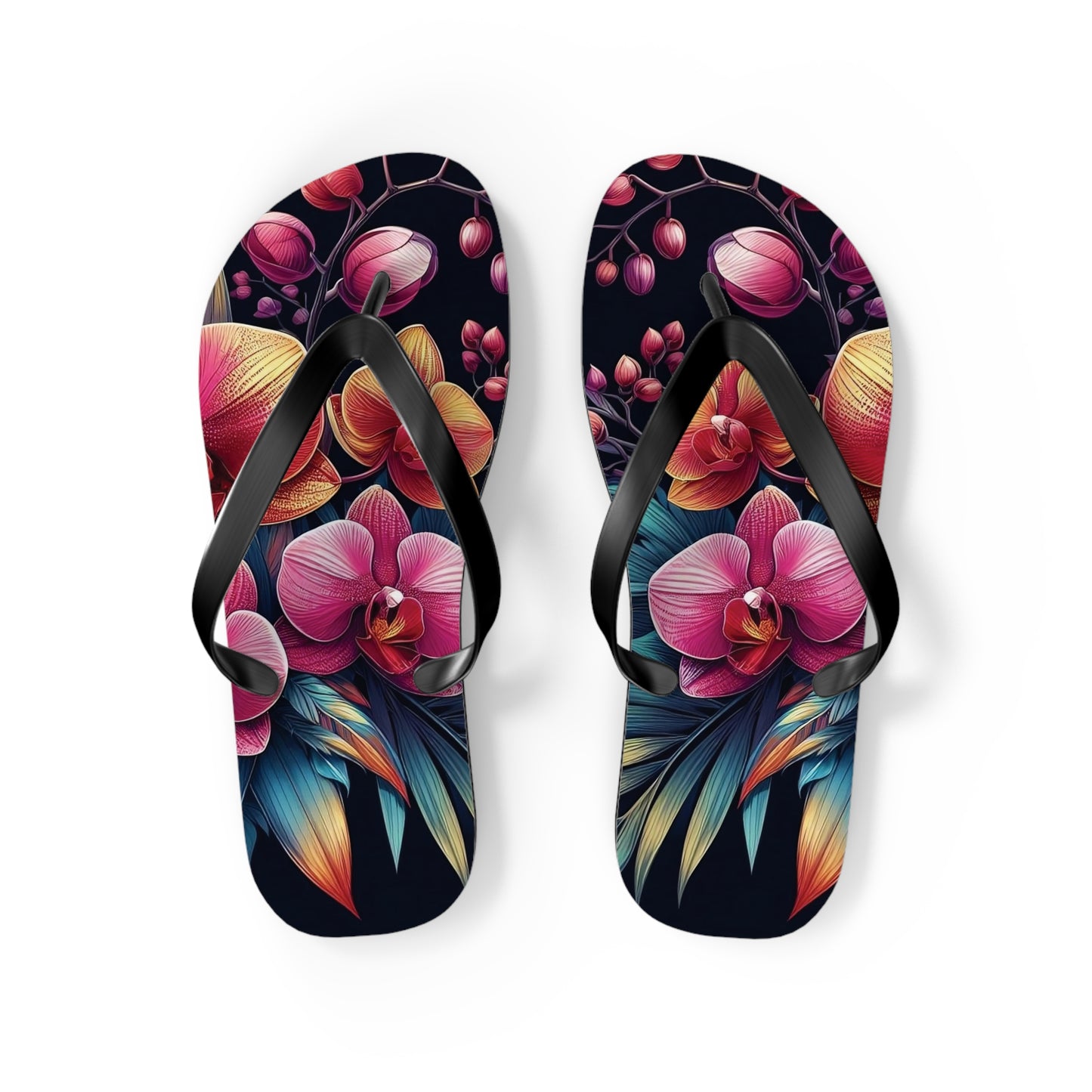 Orchid Floral Flip Flops