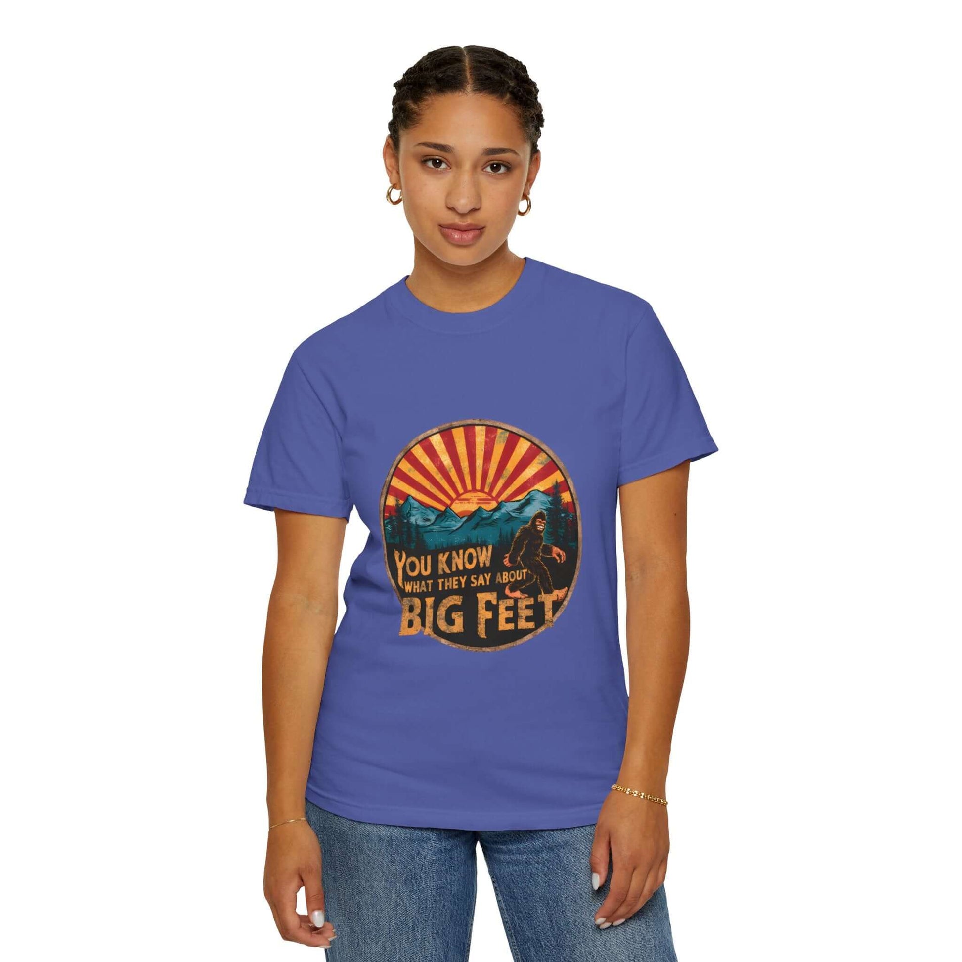 Soft and comfortable Bigfoot t-shirt for women, designed for casual adventures.