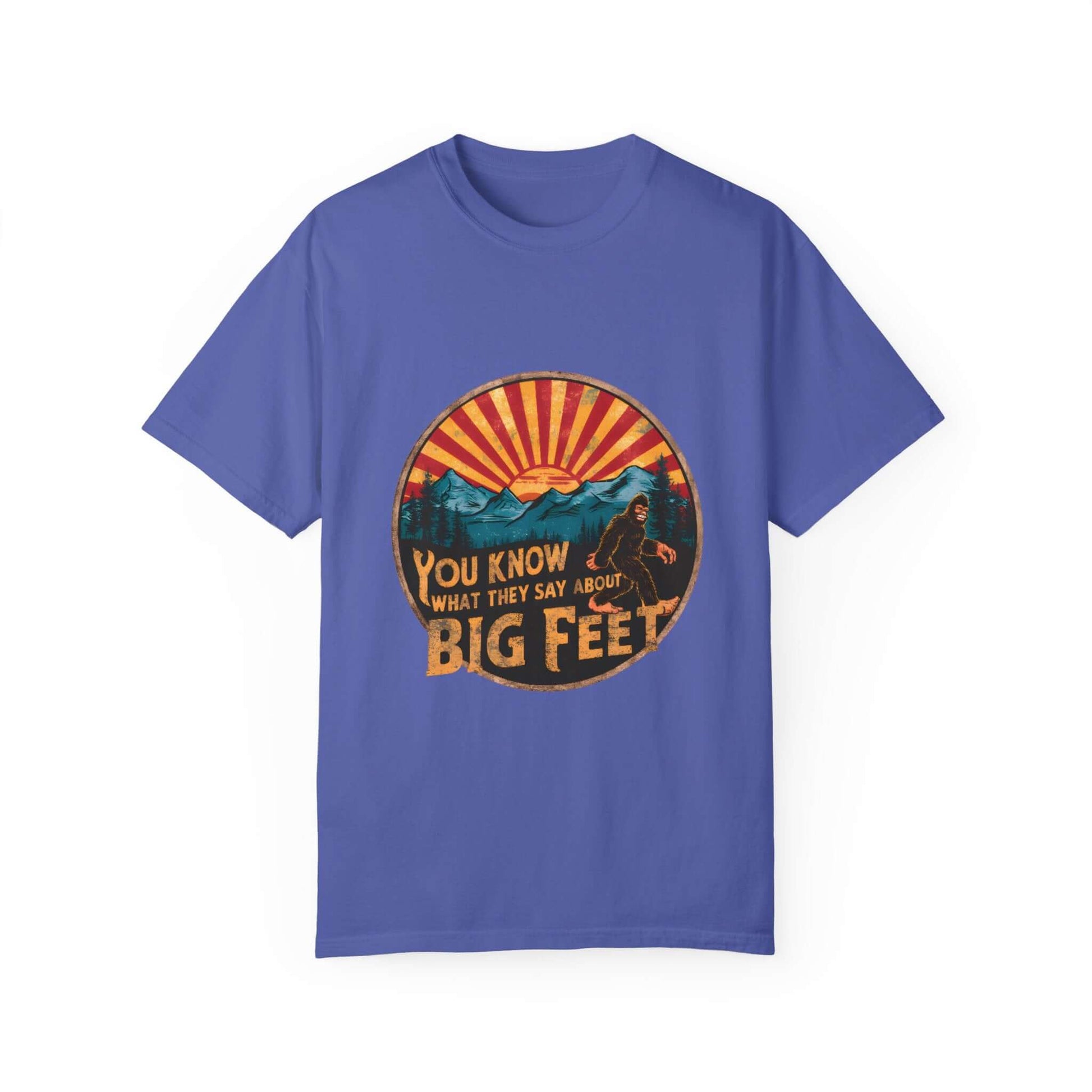 Eco-friendly cotton women’s tee with Sasquatch design, perfect for nature walks.