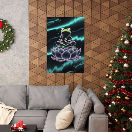 Psychedelic Frog, Mindfulness Art Poster, Matte Vertical Wall Decor, Wall Art, Gift