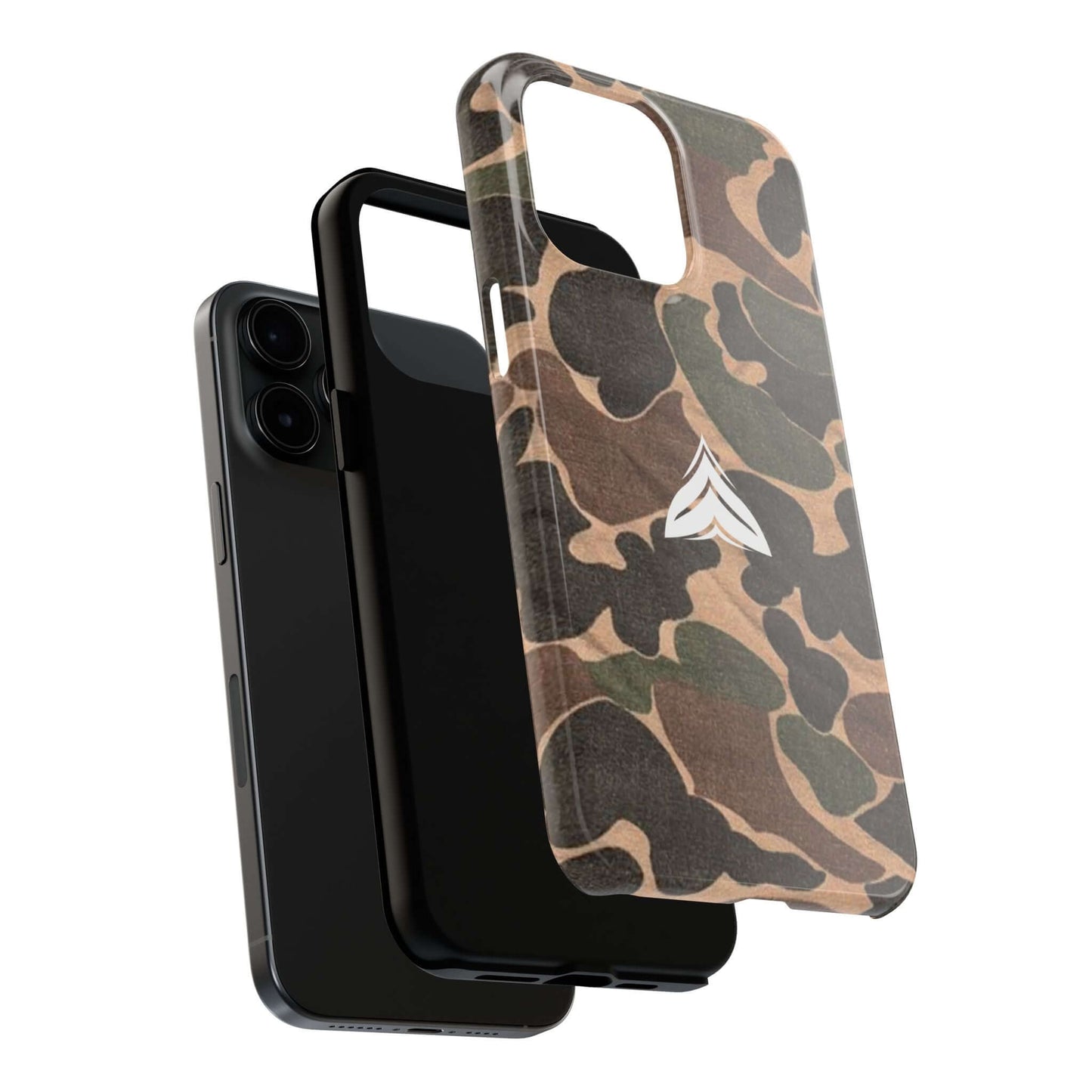 WW2-inspired camo phone case, made for rugged outdoor protection and everyday reliability, USA-crafted