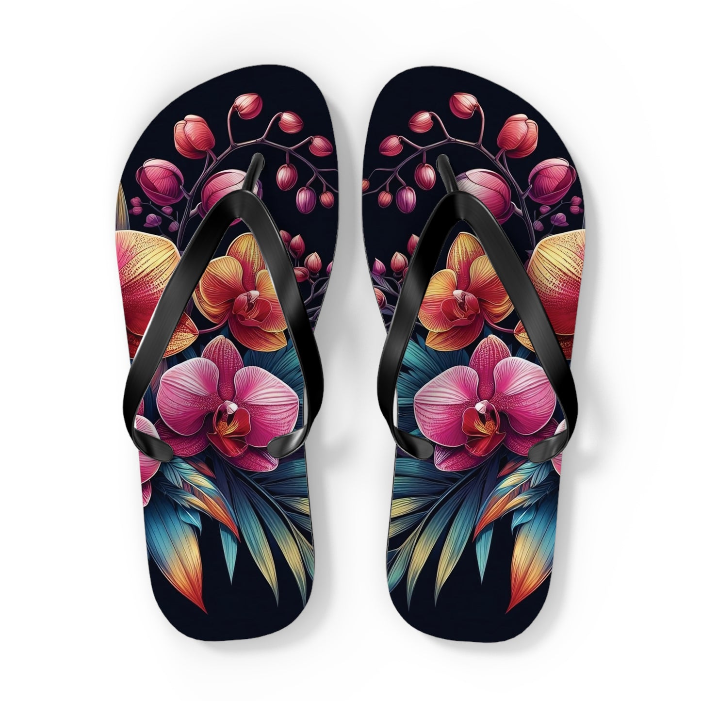Orchid Floral Flip Flops