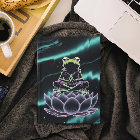 Psychedelic Frog, Mindfulness Journal, Hardcover Journal, Matte Notebook, Elegant Writing Diary, Gift for Writers, Diary