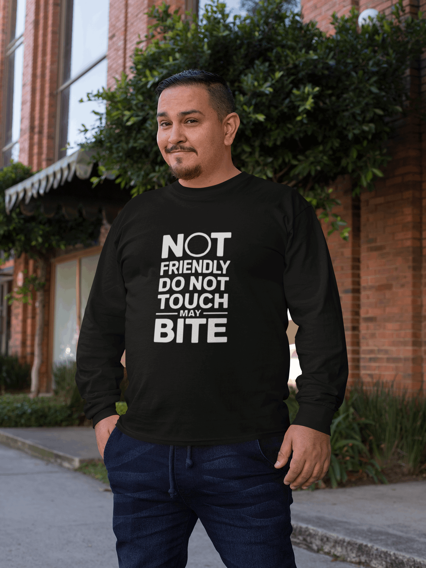 DO NOT TOUCH Ultra Cotton Long Sleeve T-Shirt – Bold Statement Tee