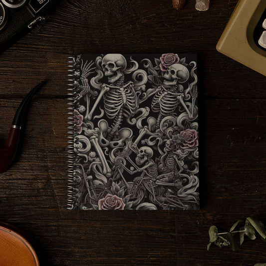 Rebel Bones Spooky Spiral Notebook (6" x 8") – 118 Pages for Notes, Lists & Ideas | Stylish, Durable & Compact