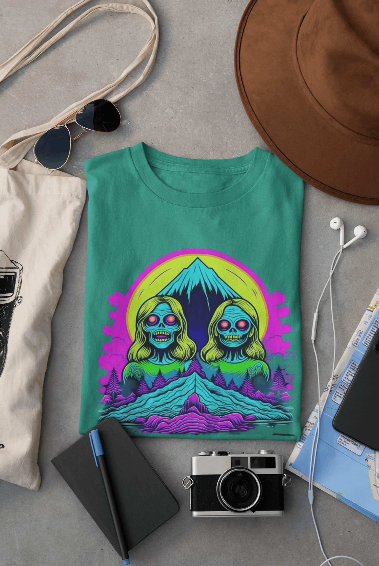 Zombie Peak Organic Cotton T-Shirt – Eco-Friendly Graphic Tee