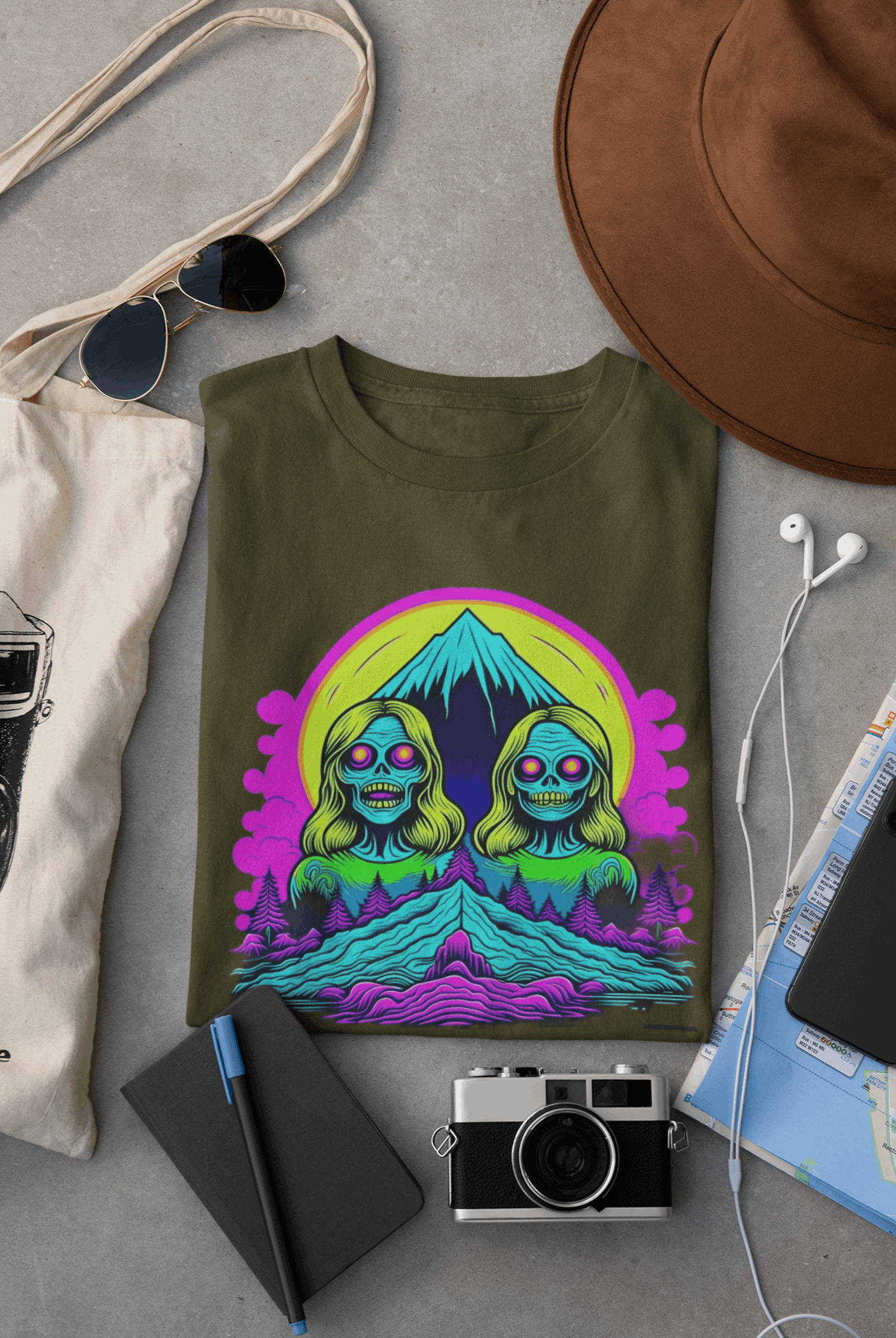Zombie Peak Organic Cotton T-Shirt – Eco-Friendly Graphic Tee