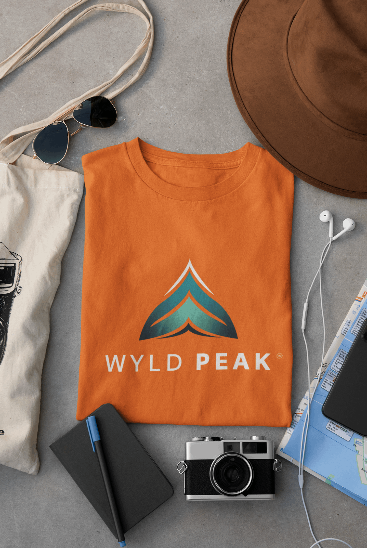 Branded Men's Organic Cotton T-Shirt – Minimalist Sustainable Outdoor Tee