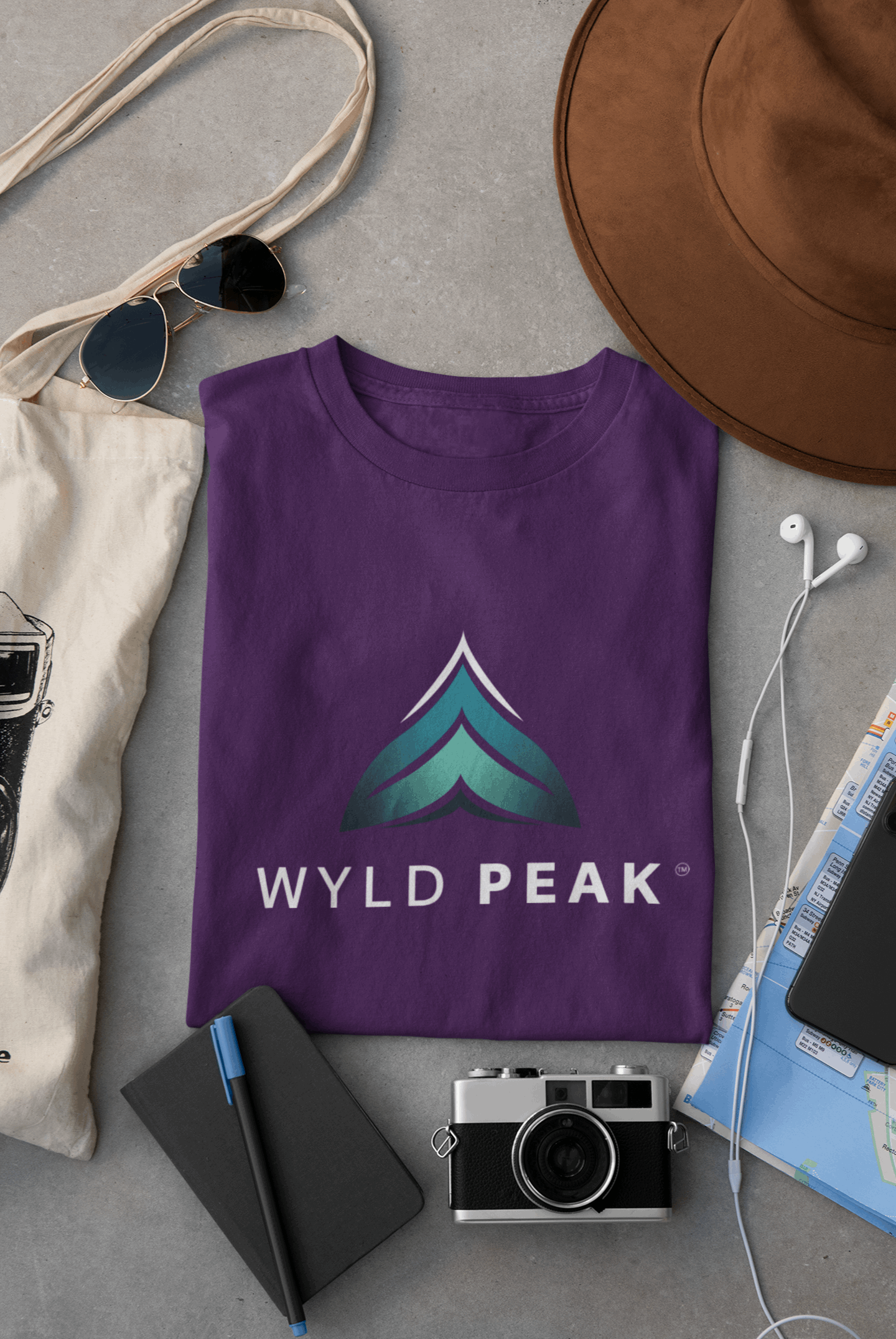Branded Men's Organic Cotton T-Shirt – Minimalist Sustainable Outdoor Tee