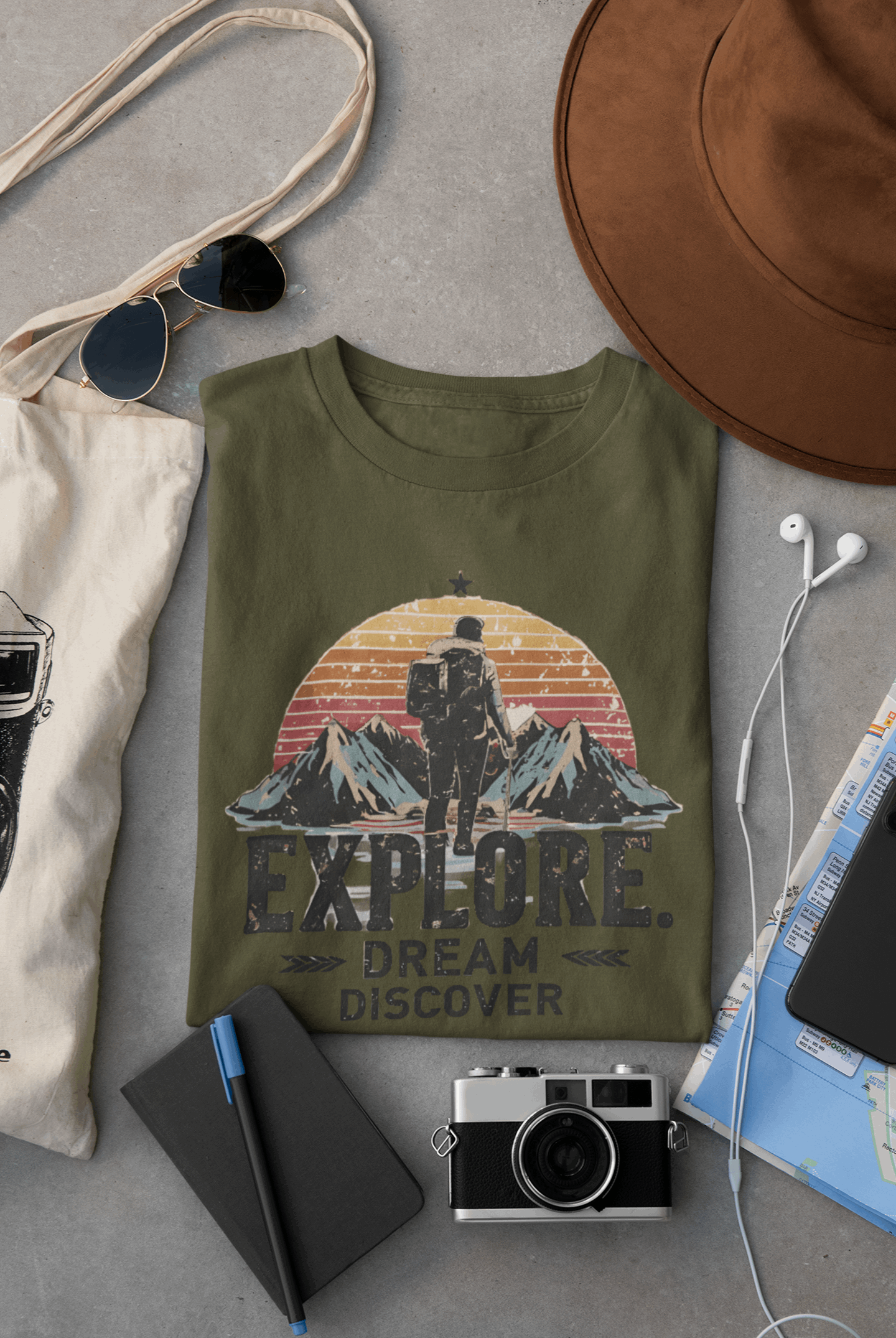 Explorer Men's Organic Cotton Outdoor T-Shirt – Rugged & Sustainable