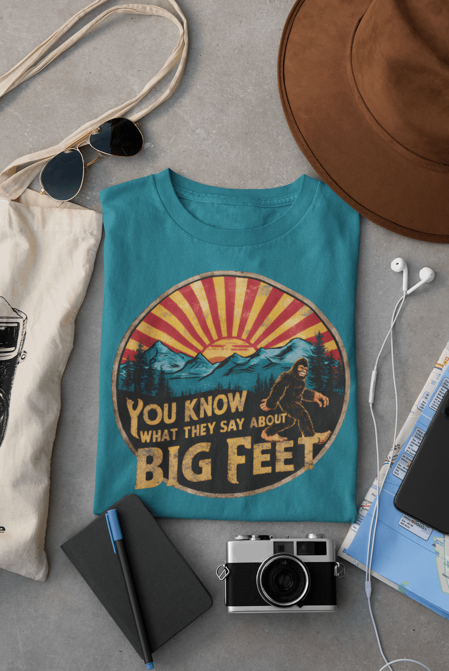 Bigfoot Men's Organic Cotton T-Shirt – Adventure-Inspired Outdoor Tee