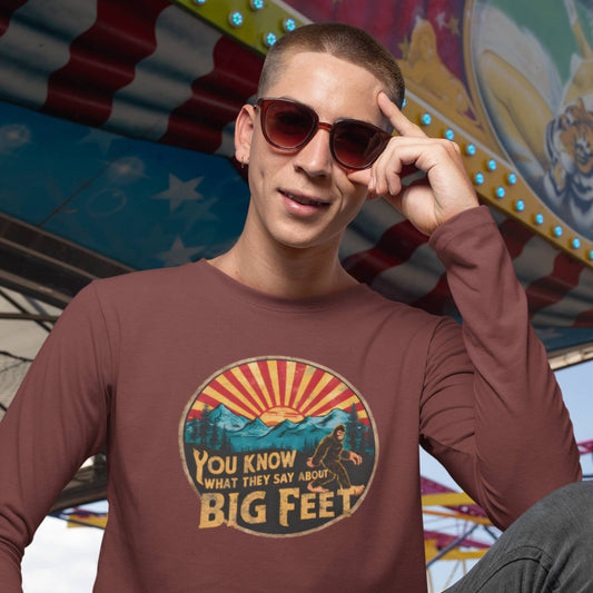 Bigfoot Ultra Cotton Long Sleeve T-Shirt – Cryptid-Inspired Adventure Tee