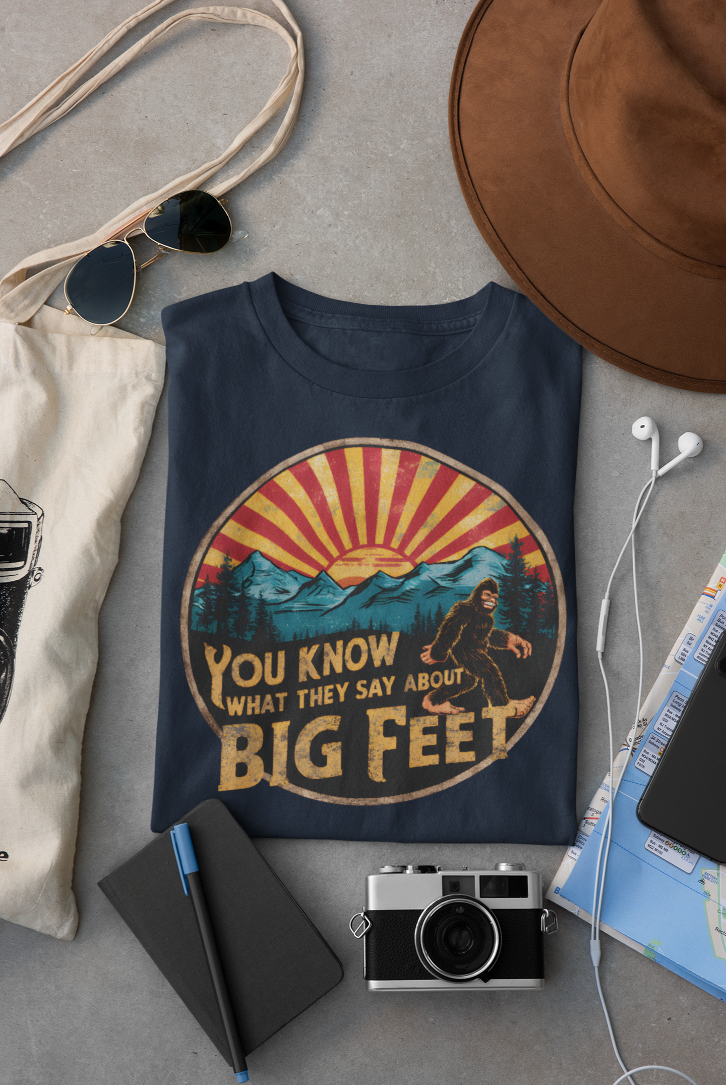 Bigfoot Ultra Cotton Long Sleeve T-Shirt – Cryptid-Inspired Adventure Tee