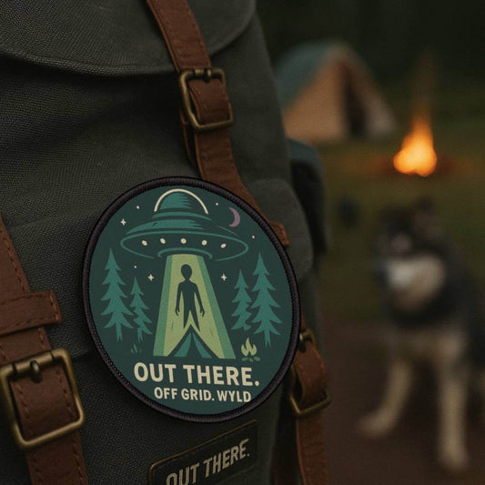 Beam Me Out, I Forgot the Bug Spray – 3-Inch Wyld Iron on Patch for Outdoor Escapists