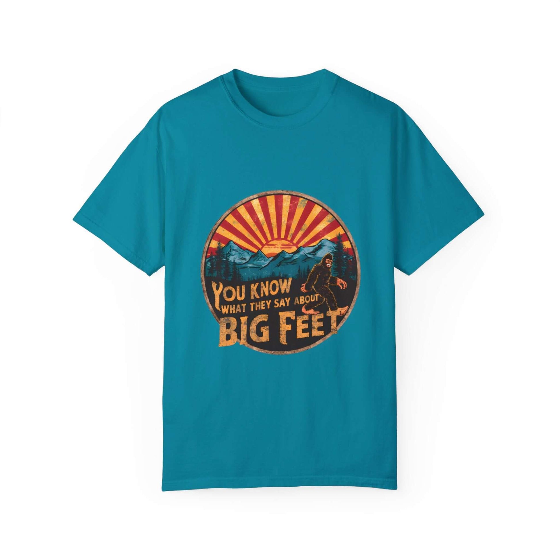 Stylish Sasquatch design women’s tee, comfortable for hikes and everyday wear.