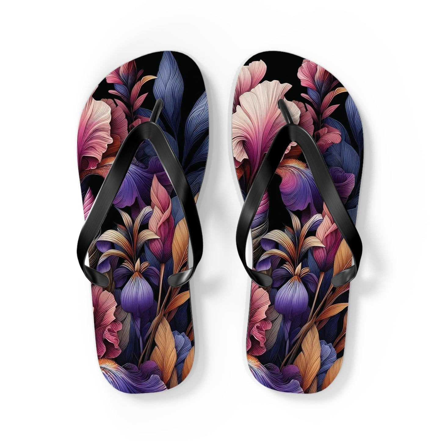 Fleur de lis Floral Flip Flops