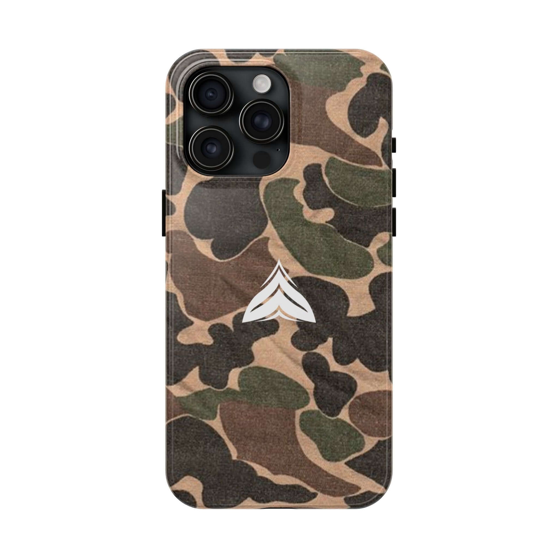 Versatile camo phone case, field-ready and built for outdoor resilience, crafted in the USA