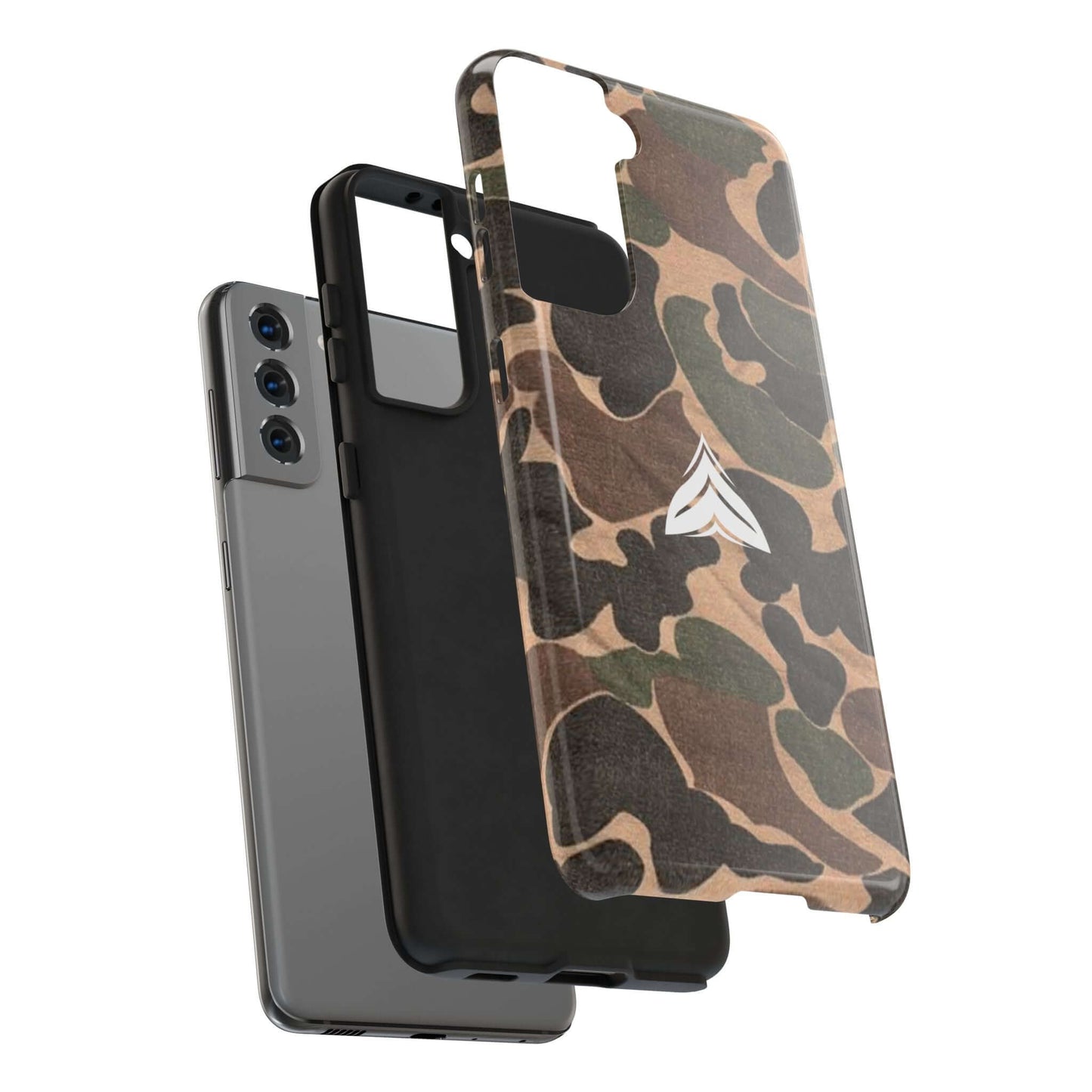 Outdoor-ready camo phone case, military-grade durability for daily adventures, inspired by classic WW2 designs