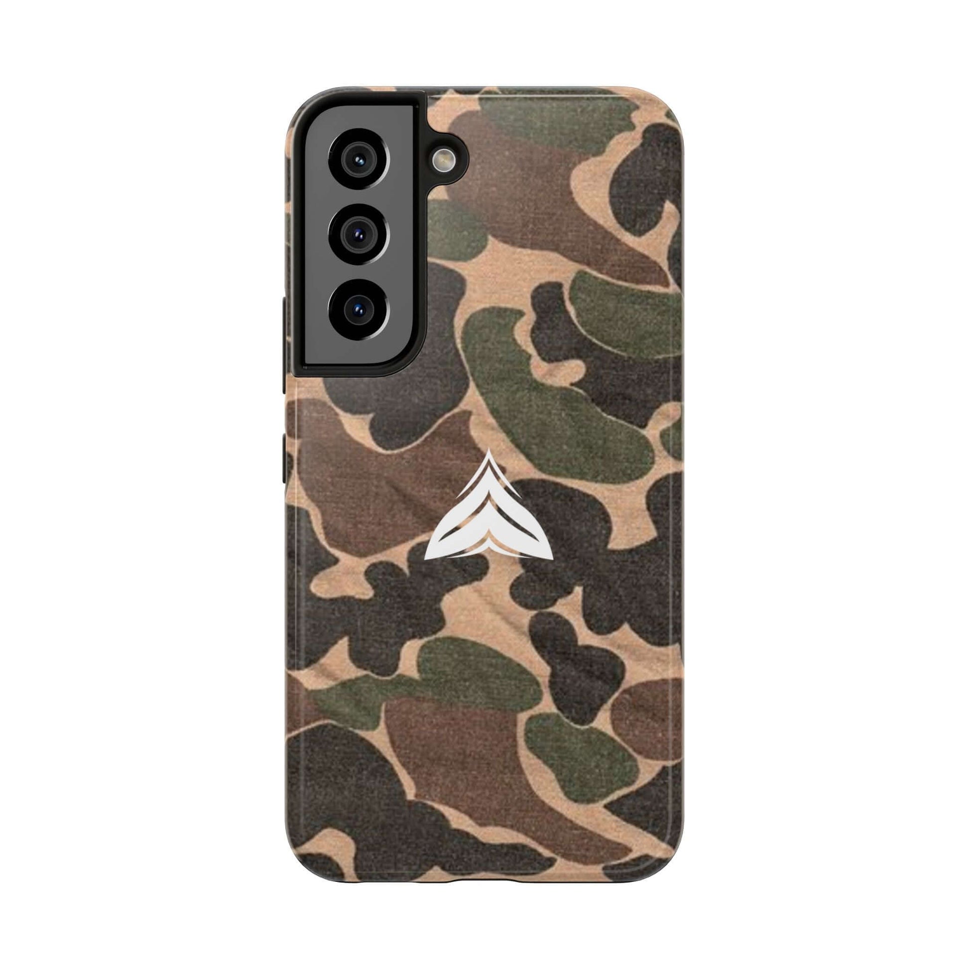 Resilient camo phone case, designed with USA craftsmanship for protection in any setting, all-terrain ready
