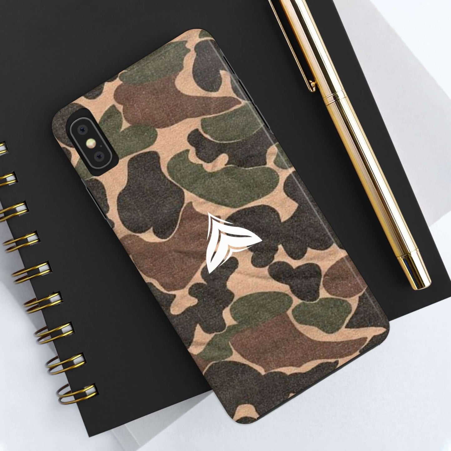 Tough camo phone case with Vietnam camouflage pattern, compatible with iPhone and Samsung